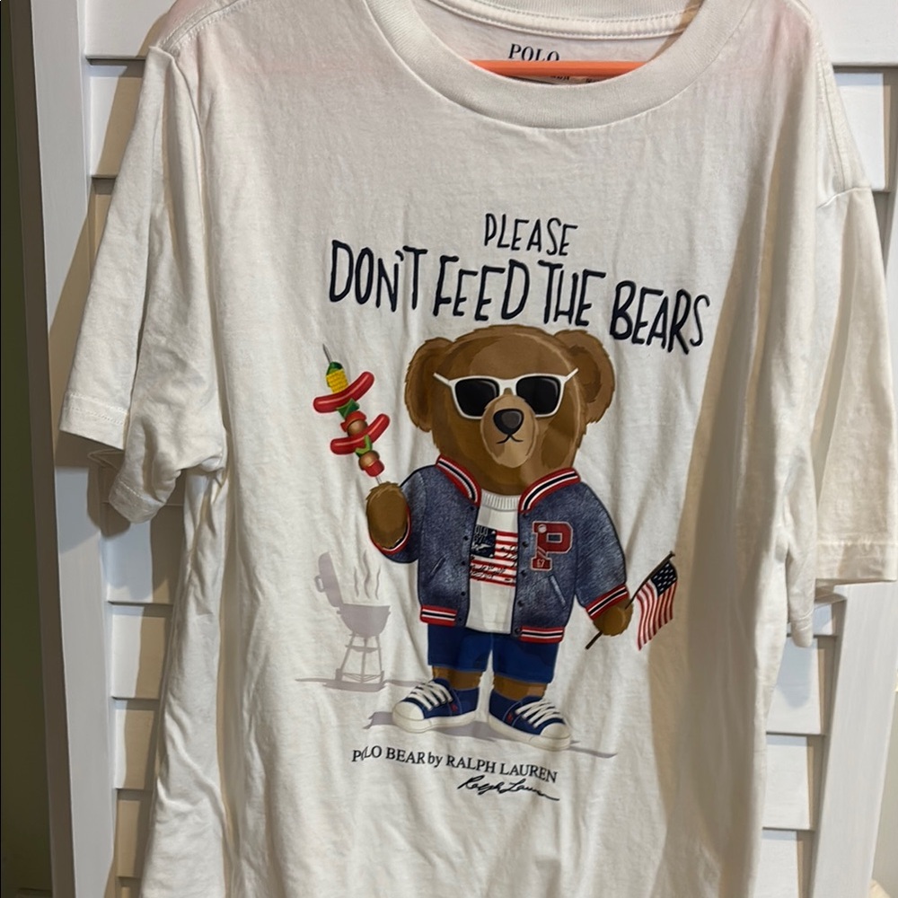 Ralph Lauren Blue and White Short Sleeve Tees